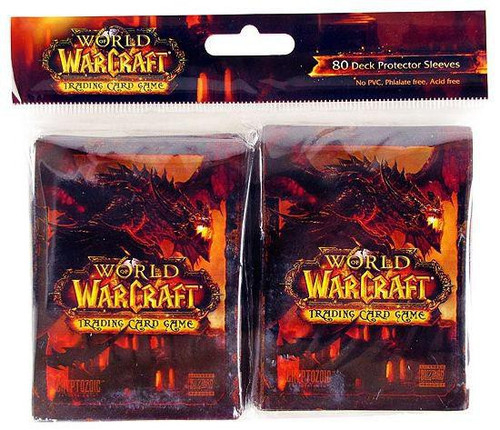 wow card sleeve World of Warcraft Trading Game Deathwing Card Sleeves 80 Count Upper Deck These are 60 microns thick WoW Sleeve Trick - 2