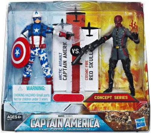 Captain America The First Avenger Concept Series Arctic Assault Captain  America Cosmic Fire Red Skull Exclusive 3.75 Action Figure 2-Pack Hasbro  Toys - ToyWiz