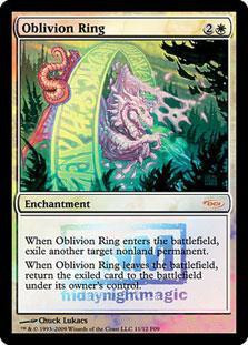 mtg cards like oblivion ring Magic The Gathering Friday Night Magic Single Card Promo Oblivion Ring FNM  2009