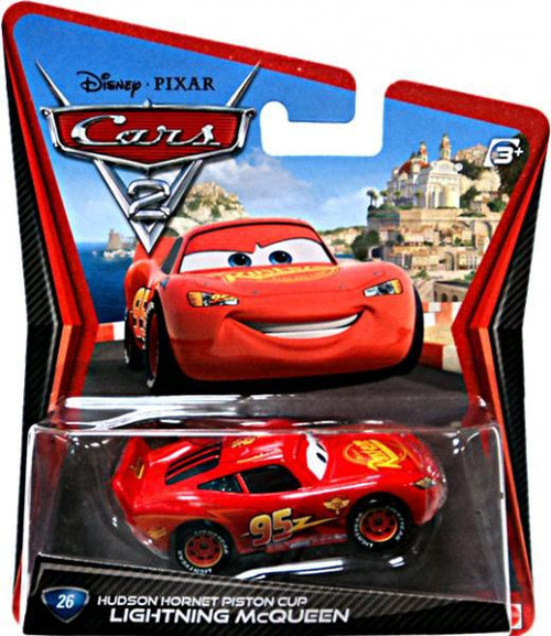 Disney Pixar Cars Cars 2 Main Series Lightning McQueen with Hudson Hornet Piston  Cup 155 Diecast Car Mattel Toys - ToyWiz