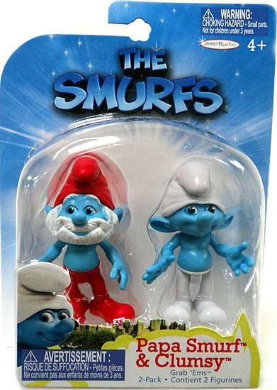 The Smurfs Movie Grab 'Ems Papa Smurf & Clumsy Mini Figure 2-Pack