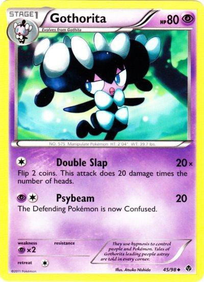 gothorita pokemon card Black & White Dragons Exalted Uncommon #56 Pokmon TCG SV11W Gothorita painted Pokmon card -