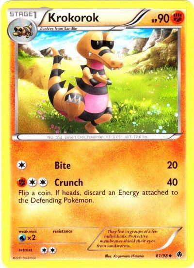 krokorok pokemon card Scarlet Violet Base Set Single Common 116 Colorless Retreat Cost Pokemon Black Bolt (JP) Krokorok