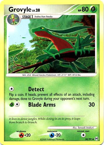 pokemon grovyle card Vintage Uncommon Celestial Storm Type Grovyle 19/100 Rare Ex Crystal