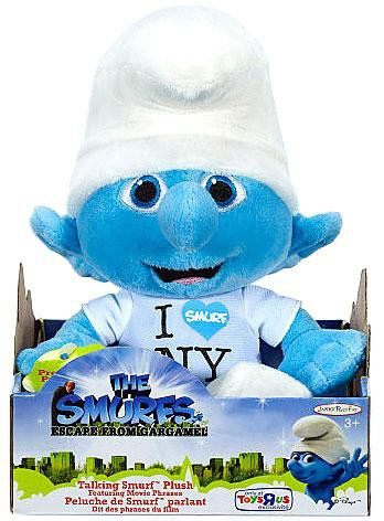 The Smurfs Movie Talking Clumsy Exclusive Plush Figure I Love NY