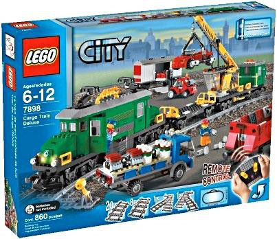 lego city cargo train deluxe set 7898 damaged package  toywiz