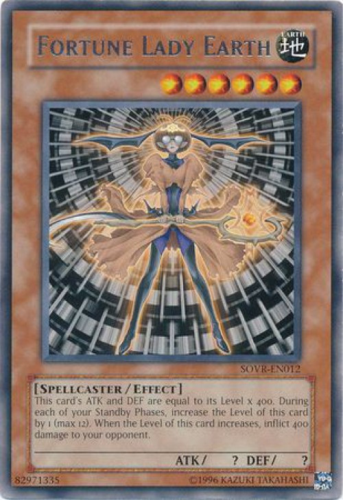 YuGiOh Stardust Overdrive Single Card Rare Fortune Lady Earth SOVR