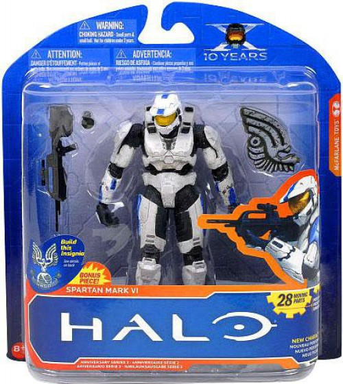 HALO Anniversary Series 2 Spartan MkVI (White/Blue) Figure by McFarlane