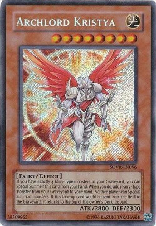 YuGiOh Stardust Overdrive Single Card Secret Rare Archlord Kristya SOVR