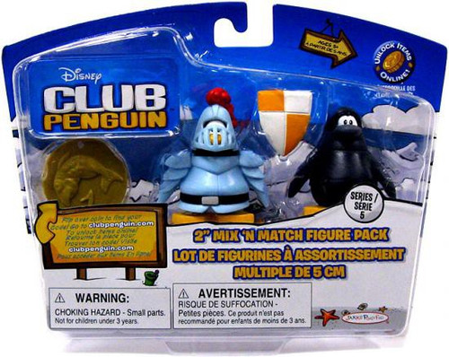 Club Penguin Mix N Match Series 5 Knight Ninja Mini Figure Set