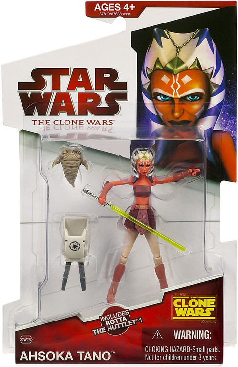 Star Wars Clone Wars 2009 Ahsoka Tano 3.75 Action Figure CW26 Rotta the ...