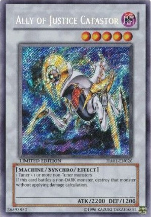 YuGiOh Hidden Arsenal 1 Single Card Secret Rare Ally of Justice