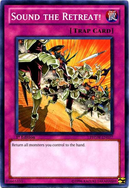 YuGiOh Trading Card Game Photon Shockwave Common Sound the Retreat! PHSW-EN077