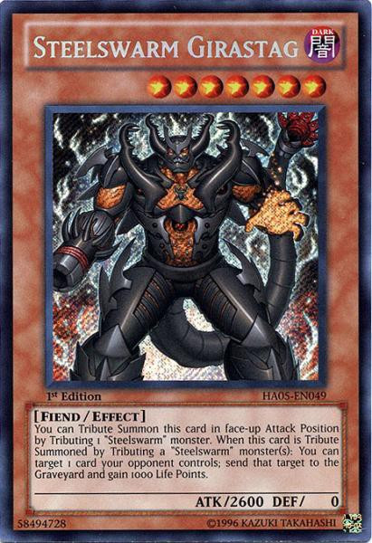 YuGiOh YuGiOh 5D's Hidden Arsenal 5: Steelswarm Invasion Secret Rare Steelswarm Girastag HA05-EN049 YuGiOh YuGiOh 5D's Hidden Arsenal 5: Steelswarm Invasion Secret Rare Steelswarm Girastag HA05-EN049