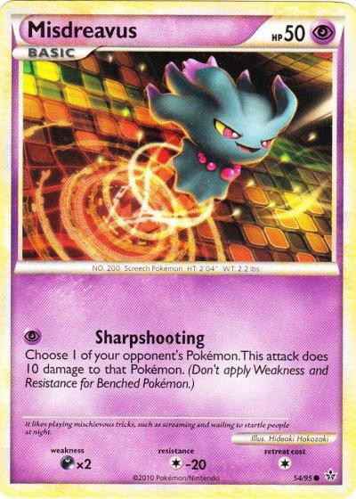 Pokemon Heartgold Soulsilver Unleashed Single Card Common Misdreavus 54 Toywiz - scary misdreavus roblox