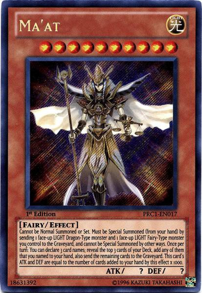 maat yugioh card Card Gallery:Ma'at Yugioh MA'AT 1st EDITION Konami