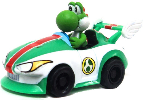 Super Mario Mario Kart Gacha Yoshi in Car 1.5 Pull Back Racer Tomy