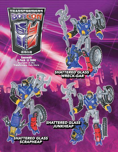 Transformers Botcon Exclusives Shattered Glass Wreck-Gar, Junkheap &  Scrapheap Exclusive Action Figure 3-Pack