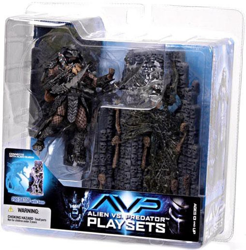 McFarlane Toys Alien vs Predator Playsets Scar Predator with 