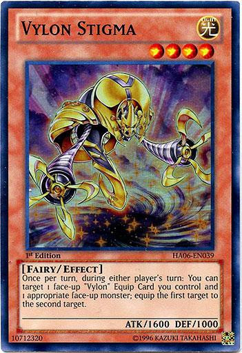 YuGiOh Trading Card Game Hidden Arsenal 6: Omega XYZ Super Rare Vylon Stigma HA0