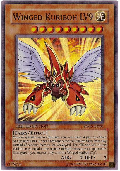 YuGiOh Shonen Jump Ultra Rare Winged Kuriboh LV9 YG03-EN001