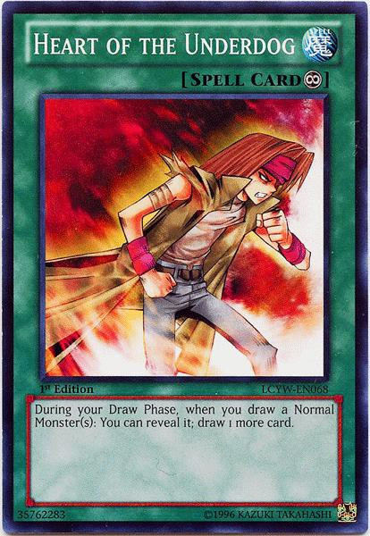 YuGiOh Trading Card Game Legendary Collection 3 Common Heart of the Underdog LCYW-EN068 YuGiOh Trading Card Game Legendary Collection 3 Common Heart of the Underdog LCYW-EN068