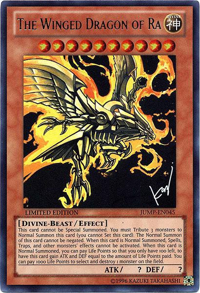 YuGiOh Shonen Jump Single Card Ultra Rare Winged Dragon of Ra JUMP