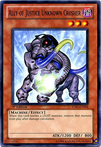 YuGiOh YuGiOh 5Ds Starstrike Blast Single Card Common Ally of Justice  Unknown Crusher STBL-EN094 - ToyWiz