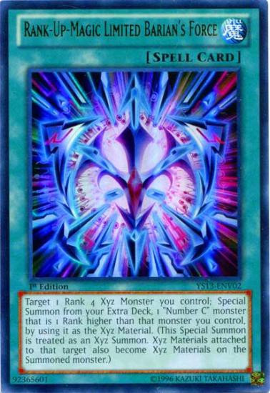 YuGiOh 2013 Super Starter V for Victory Single Card Ultra Rare Rank-Up-Magic Limited Barians Force YS13-ENV02 - ToyWiz YuGiOh 2013 Super Starter V for Victory Single Card Ultra Rare Rank-Up-Magic Limited Barians Force YS13-ENV02 - ToyWiz