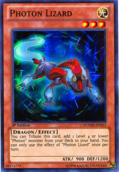 YuGiOh Number Hunters Single Card Super Rare Photon Lizard NUMH-EN023 -  ToyWiz