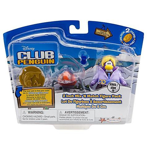 Disney Club Penguin Series 2 Mix 'N Match Mini Figure Pack Gary the Gadget  Guy with Robot (Includes Coin with Code!) 