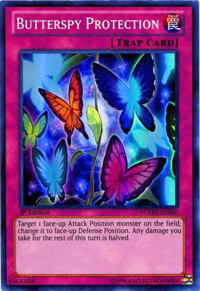 yugioh butterspy cards Yu-Gi-Oh! Trading Card Game Yu-Gi-Oh Super Rare: PROTECTION - NUMH-EN060 - 1st Edition up Attack Position monster on the field Butterspy | Yu-Gi-Oh Card Maker