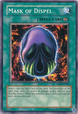 YuGiOh Dark Beginning 1 Single Card Common Mask of Dispel DB1