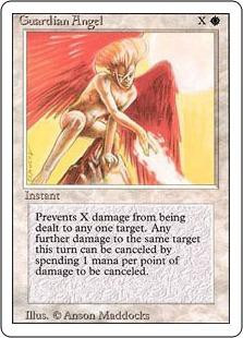 Magic The Gathering Revised Single Card Common Guardian Angel Toywiz - roblox id for x guarding angel