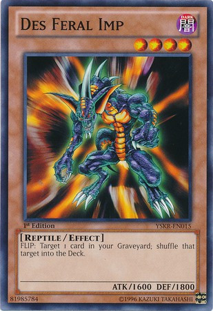 YuGiOh Starter Deck: Kaiba Reloaded Common Des Feral Imp YSKR-EN015