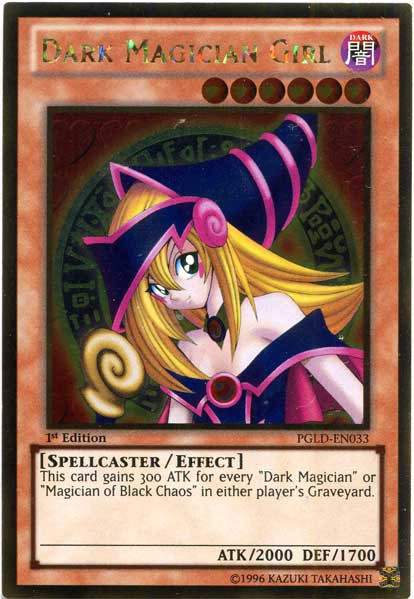 YuGiOh Premium Gold Single Card Gold Rare Dark Magician Girl PGLD