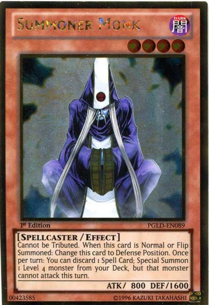 YuGiOh Premium Gold Single Card Gold Rare Summoner Monk PGLD-EN089 - ToyWiz