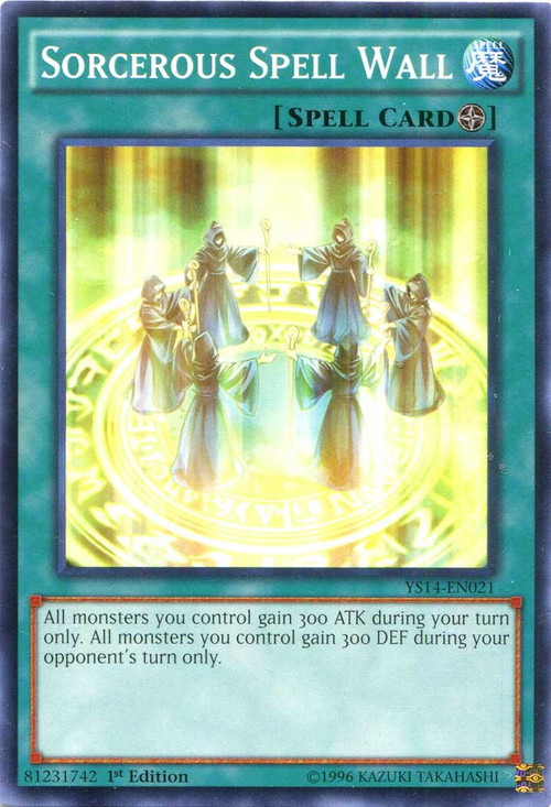 YuGiOh SpaceTime Showdown Single Card Common Sorcerous Spell Wall YS14