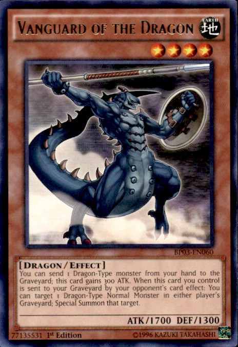 all dragon type yugioh cards Battle Pack 3 Monster League Single Card Rare Vanguard of the BP03-EN060 Masked Dragon - Soul of