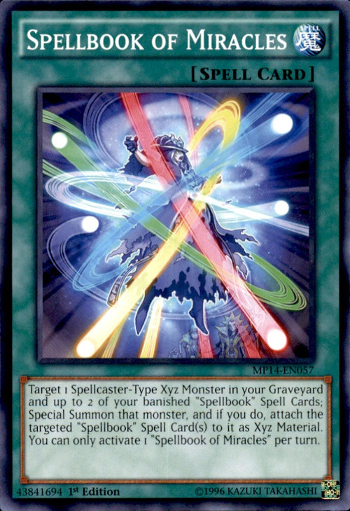 YuGiOh 2014 Mega Tin Single Card Common Spellbook of Miracles MP14-EN057 - ToyWiz YuGiOh 2014 Mega Tin Single Card Common Spellbook of Miracles MP14-EN057 - ToyWiz