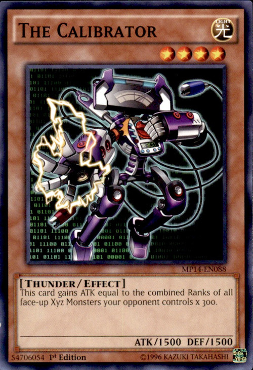 the calculator yugioh card 2014 Mega Tin Single Common Calibrator MP14-EN088 [Thunder/Effect] LV2 ATK/ DEF/0 This cards ATK is equal to the combined Levels of all monsters you control x 300. Yu-Gi-Oh Official TCG Calculator Life