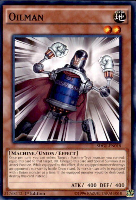 oil yugioh card YuGiOh Geargia Rampage Structure Deck Single Card Common Oilman SDGR-EN018
