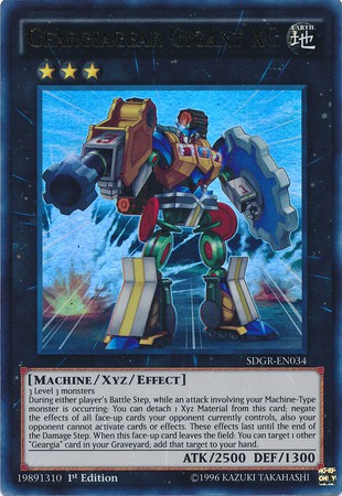 YuGiOh Geargia Rampage Structure Deck Ultra Rare Geargiagear XG SDGR-EN034