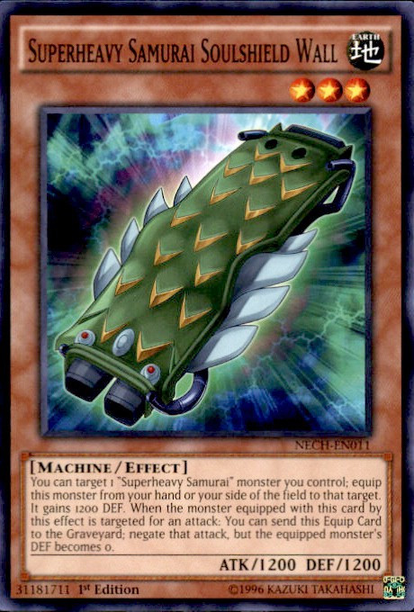 YuGiOh Trading Card Game The New Challengers Single Card Common Superheavy  Samurai Soulshield Wall NECH-EN011 - ToyWiz
