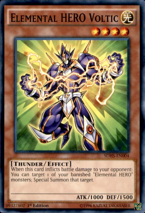 YuGiOh HERO Strike Structure Deck Common Elemental HERO Voltic SDHS-EN004