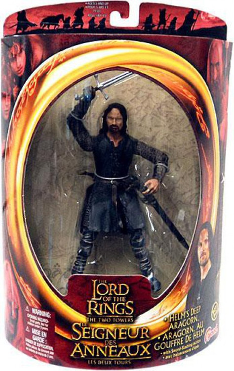 The Lord of the Rings The Two Towers Aragorn Action Figure Helms Deep ...