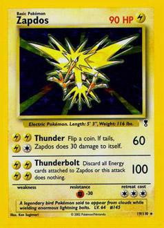 Pokemon Legendary Collection Single Card Holo Rare Zapdos 19