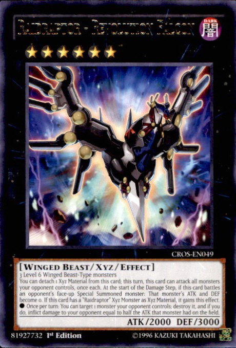 Yu-Gi-Oh! Raidraptor – Blaze Falcon Card (CROS-EN048) – Crossed Souls Unlimited Rare