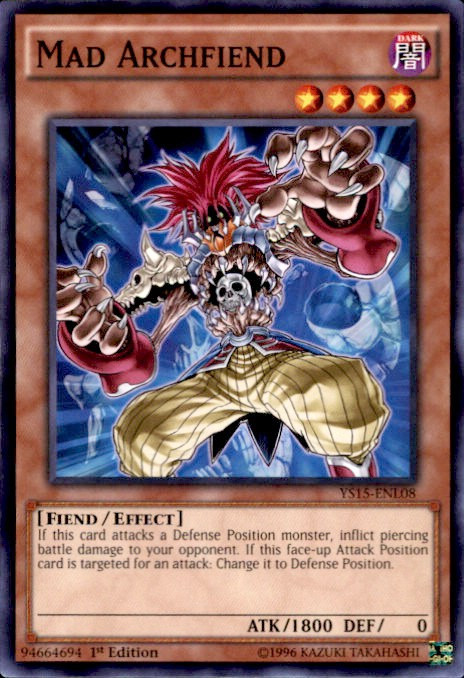 YuGiOh 2015 Starter Deck Dark Legion Single Card Common Mad Archfiend YS15-ENL08 - ToyWiz YuGiOh 2015 Starter Deck Dark Legion Single Card Common Mad Archfiend YS15-ENL08 - ToyWiz