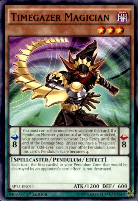 yugioh star pack arc v card list 2015 ARC-V Single Common Timegazer Magician SP15-EN011 card set Most Expensive YuGiOh Star Pack